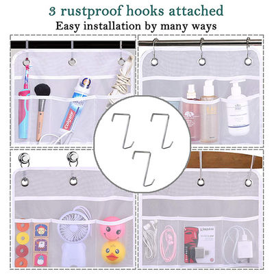 Mesh Hanging Packing Organizer / 340oz 1000ml Shampoo Shower Organizer With Hooks
