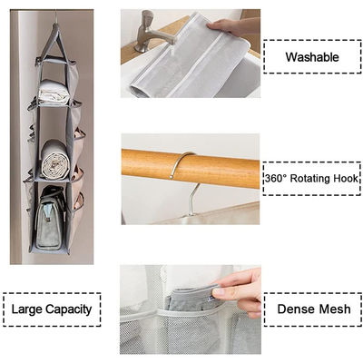 Dual Sided Closet mesh over the door organizer / Metal rotating hanging closet organizer