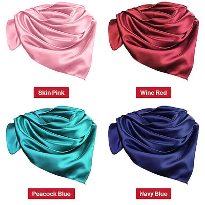 Satin Large Vintage Square Head Scarf Silk Bandana Scarf Head Wrap 35Inch